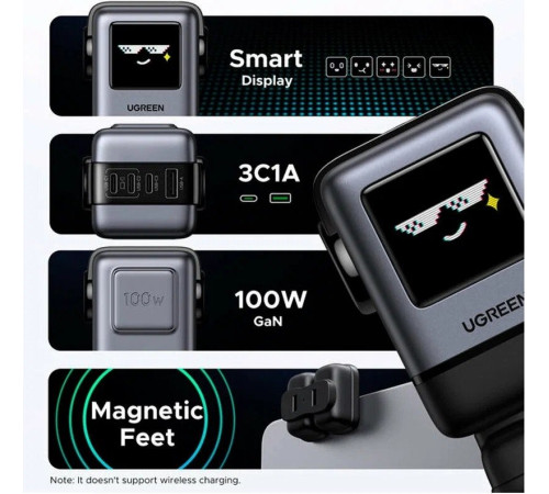 Сетевое зарядное Ugreen Uno 100W X688 45515B