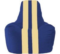 Кресло-мешок Flagman Спортинг С1.1-121 синий/светло-бежевый