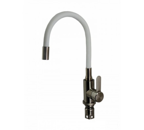 Кухонная мойка БелЭворс Mila L + смеситель W74004-3 + дозатор L405H белый