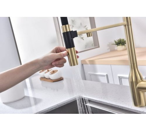 Смеситель Paulmark Magneto One Ma213188-LG золото/светлое золото