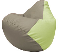 Кресло-мешок Flagman Груша Макси Г2.3-0404 светло-серый/светло-салатовый
