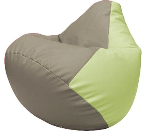 Кресло-мешок Flagman Груша Макси Г2.3-0404 светло-серый/светло-салатовый