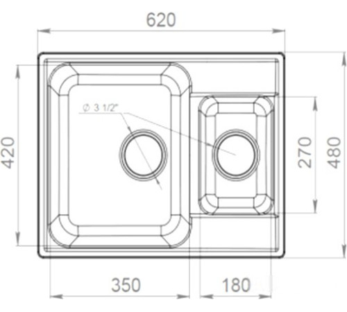 Кухонная мойка GranFest QUARZ Z-09 черный