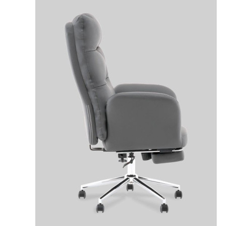 Офисное кресло TopChairs Solid с оттоманкой DD-004-OT серый