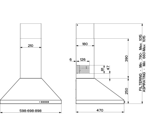 Кухонная вытяжка Faber Strip Smart PB BK A60