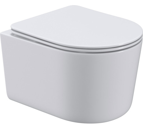 Унитаз подвесной Roxen Simple compact в комплекте с инсталляцией StounFix Dual Fresh 6 в 1 968026 кнопка: золото глянцевое