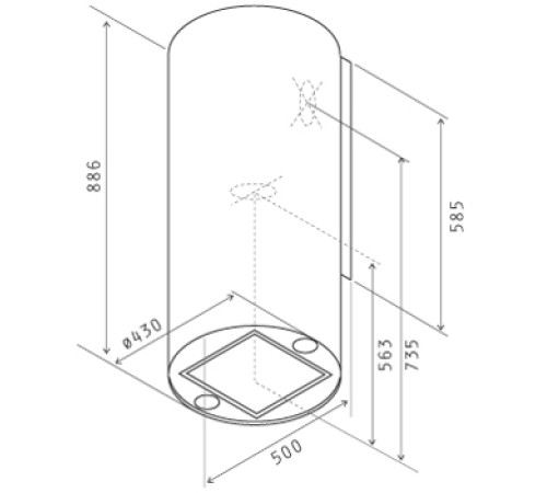 Кухонная вытяжка Jetair Pipe IX/A/43 PRF0099288