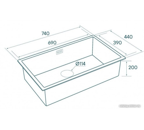 Кухонная мойка Paulmark PM807444-BG