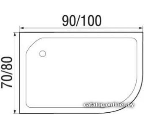 Душевой поддон River Wemor 100/70/24 L