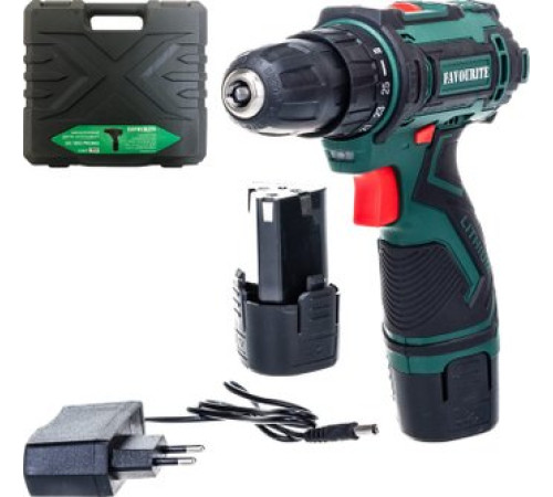 Дрель-шуруповерт Favourite DC-1202 PROMO с 2-мя АКБ, кейс