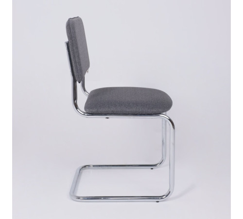 Офисный стул AksHome Славия Leto 68 темно-серая ткань/хром