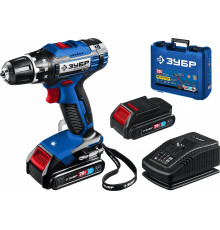 Дрель-шуруповерт Зубр Профессионал DL-201-22 с 2-мя АКБ 2 Ач, кейс