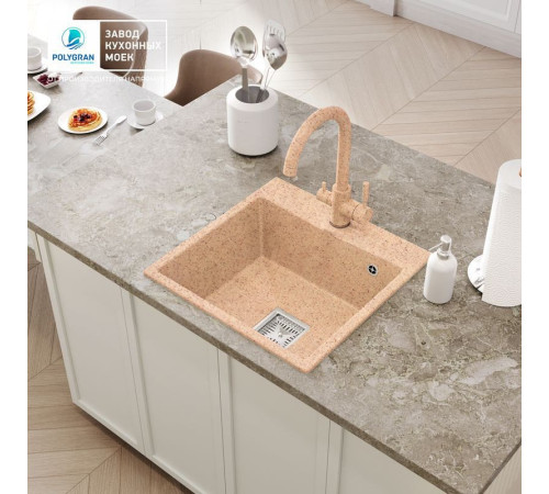 Кухонная мойка Polygran Blade 500 песочный