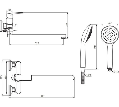Смеситель Damixa Eclipse 2.0 489500000