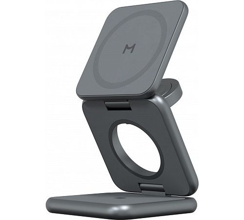 Беспроводное зарядное Magssory Fold Pro 3 в 1 WCH063 темно-серый