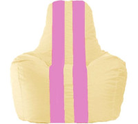 Кресло-мешок Flagman Спортинг С1.1-142 светло-бежевый/розовый