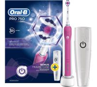 Электрическая зубная щетка Oral-B Pro 750 3DWhite D16.513.UX розовый