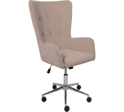Офисное кресло AksHome Bella XL Chrome Kiton 714 Powder/велюр/пудровый