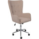 Офисное кресло AksHome Bella XL Chrome Kiton 714 Powder/велюр/пудровый