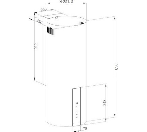 Кухонная вытяжка Korting KHC 35969 DW Cylinder