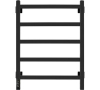 Полотенцесушитель Granula Квадро 50x60 терморегулятор с таймером слева, черный матовый