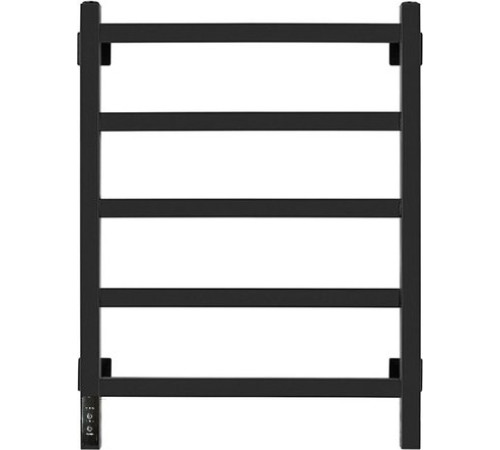 Полотенцесушитель Granula Квадро 50x60 терморегулятор с таймером слева, черный матовый