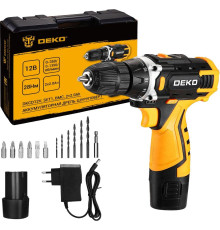 Дрель-шуруповерт Deko DKCD12V Set1 083-1022 с 2-мя АКБ, кейс