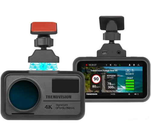 Видеорегистратор-радар детектор-GPS информатор 3в1 TrendVision Hybrid Signature Real 4K Max