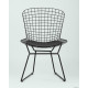 Стул Stool Group Bertoia с черной подушкой черный