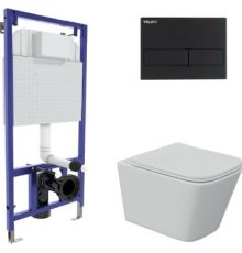 Унитаз подвесной Berges Wasserhaus Floe S Rimless + Visam Slim 525 EX-043243 с сиденьем