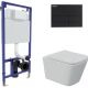 Унитаз подвесной Berges Wasserhaus Floe S Rimless + Visam Slim 525 EX-043243 с сиденьем