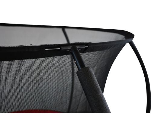 Батут GoUP Luxury 8FT с сеткой и лестницей, красный