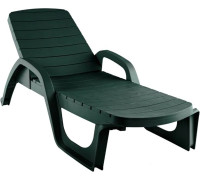 Шезлонг Элластик-Пласт Прованс 190x70x32 темно-зеленый