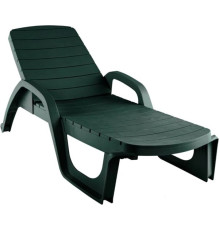 Шезлонг Элластик-Пласт Прованс 190x70x32 темно-зеленый