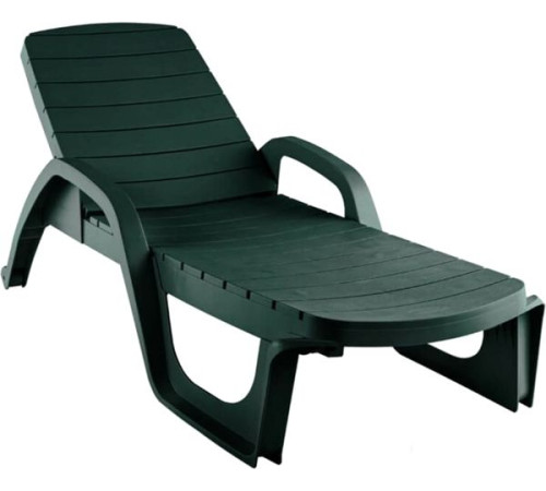Шезлонг Элластик-Пласт Прованс 190x70x32 темно-зеленый