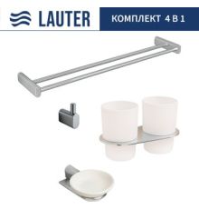 Набор аксессуаров для ванной Lauter 21SH2081 + 21SH2051 + 21SH2091 + 21SH42021 Chrome, 4 предмета