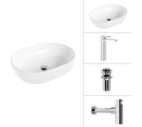 Умывальник Lauter 21836A + Cascade 21СК0655C + сифон 21635CH + дон.клапан 21190CH хром