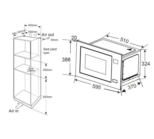 Микроволновая печь ZorG MIO211 S черный