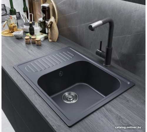 Кухонная мойка Mixline ML-GM18 551977 антрацит