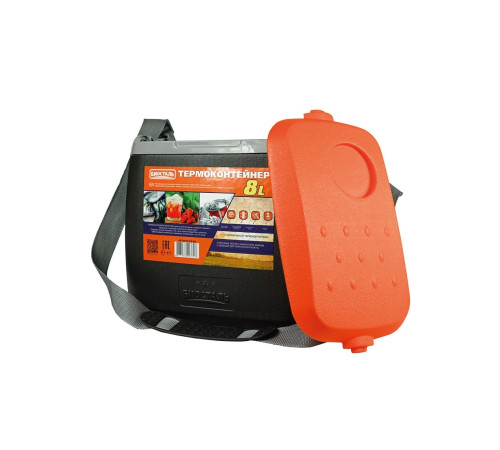 Термобокс БИОСТАЛЬ CB-8G-P 8л черный/оранжевый