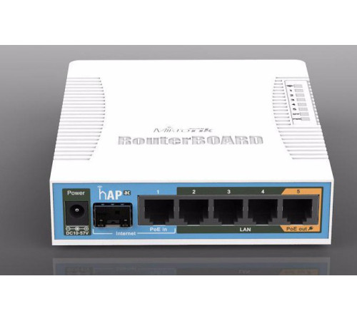 Wi-Fi роутер Mikrotik hAP ac [RB962UiGS-5HacT2HnT]