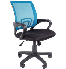 Офисное кресло CHAIRMAN 696 black голубой