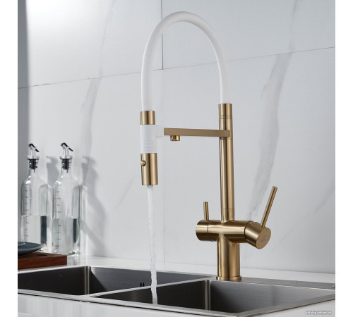 Смеситель Rose R958G золотой сатин