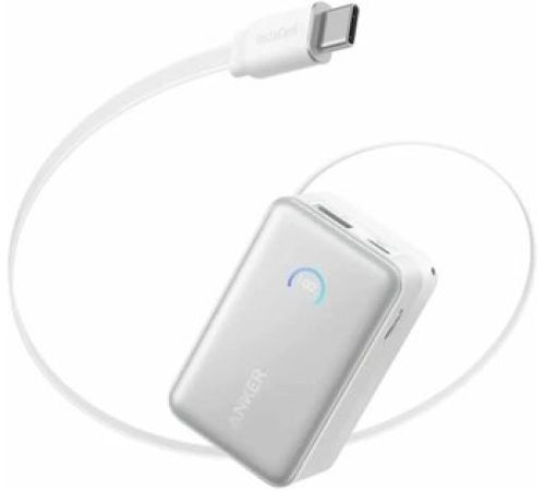 Внешний аккумулятор Anker Nano Power Bank Built-in USB-C A1638 45W 10000mAh белый