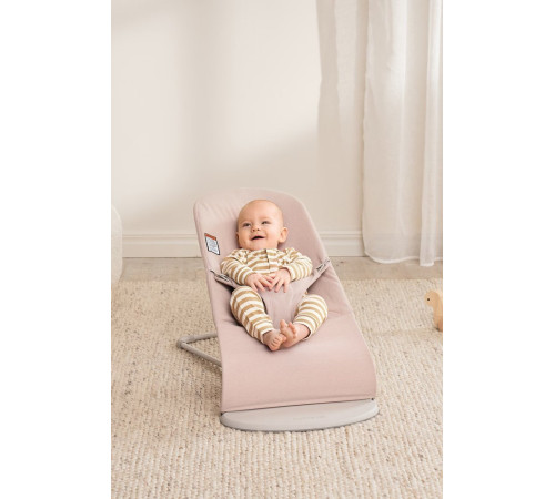 Шезлонг BabyBjorn Bliss Woven melange 0060.28 light pink