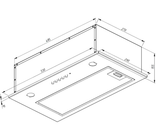 Кухонная вытяжка Akpo Micra Twin 60 WK-7 черный