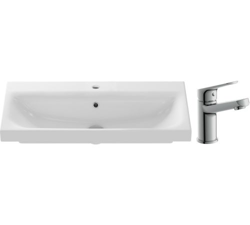 Умывальник Cersanit Moduo 80 Slim P-UM-MOD80SL/1 + 63034