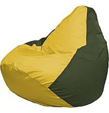 Кресло-мешок Flagman Груша Медиум Г1.1-250 жёлтый/тёмно-оливковый