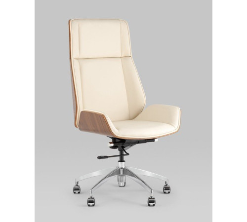 Офисное кресло TopChairs Crown SN A312 8383-1 Walnut Back бежевый