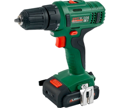 Дрель-шуруповерт DWT ABS-12 L-2 BMC с 2-мя АКБ, кейс
